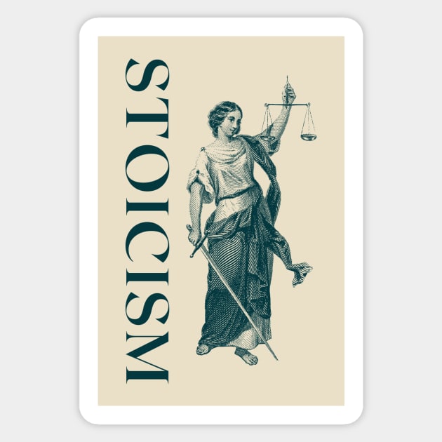 Lady Justice the stoic Sticker by Epictetus